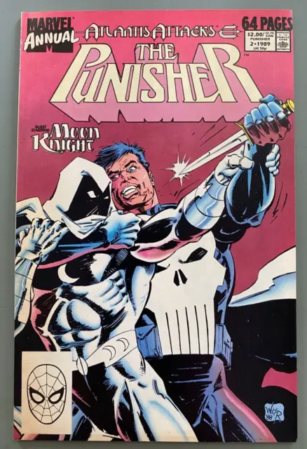 Punisher Annual #2 Atlantis Attacks - Marvel Comics 1989 - Moon Knight! (b5)