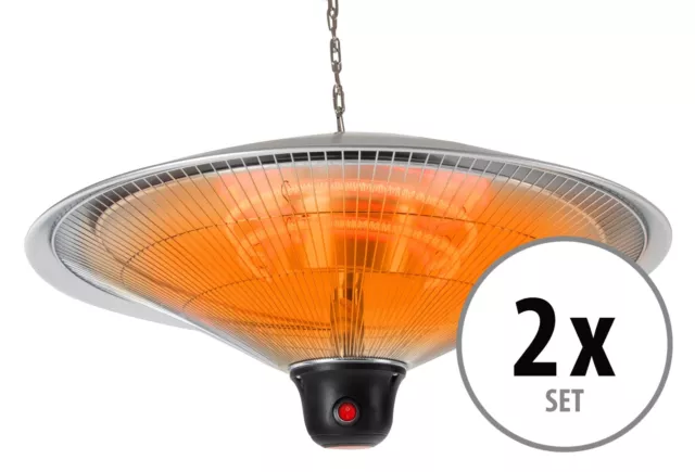 2x 2000W Deckenheizstrahler Heizstrahler Heizpilz Wärmestrahler Infrarotstrahler
