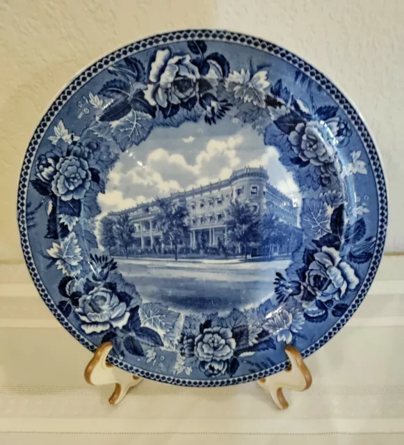Wedgewood 9" Plate Park Hotel & Baths Historic Mt Clemens Stamped on Bottom Coll