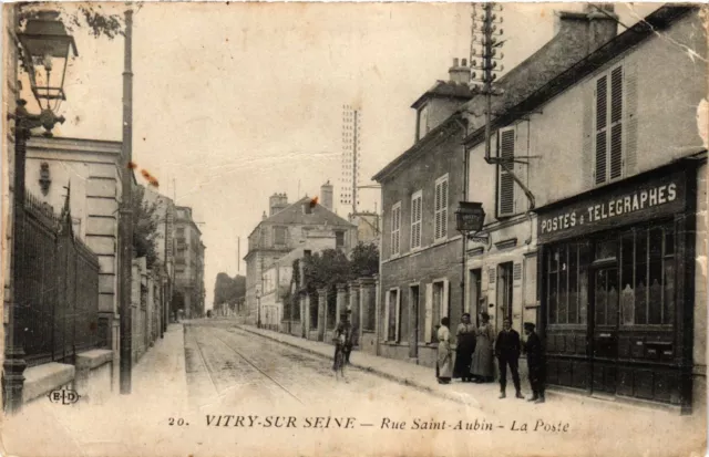CPA VITRY-sur-SEINE - Rue St-AUBIN - La Poste (390172)