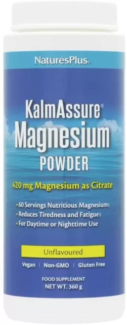 Natures Plus KalmAssure Magnesium Unflavoured 360g Powder