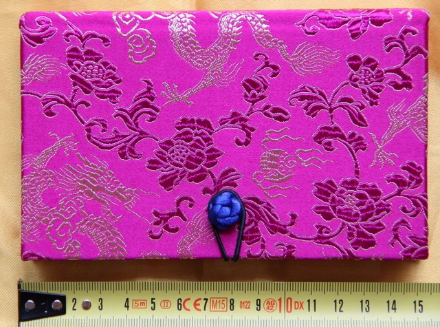 Cahier chinois-Journal Intime-Satin-Chinese Notebook-quaderno cinese-fushia-s