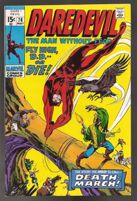 Libro de cómics de Marvel de Daredevil 76 en muy buen estado El Cóndor Gene Colan Edad de Bronce mayo de 1971