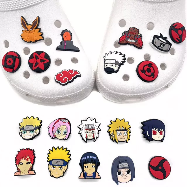 Confezione da 20 pz set ciondoli scarpe anime Naruto compatibile con bambini CrocsClogs 3