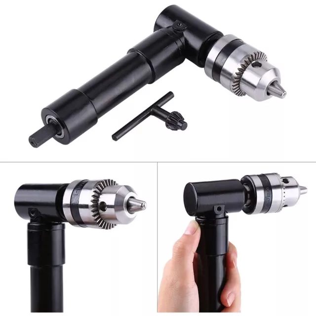 90 Degree Right Angle Drill Cordless Drill Attachment Adapter With 8mm Hex Shank
