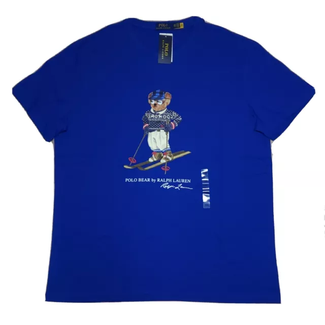 Polo Ralph Lauren Men’s Ski Bear Graphic Crew Neck T Shirt Custom Slim Fit