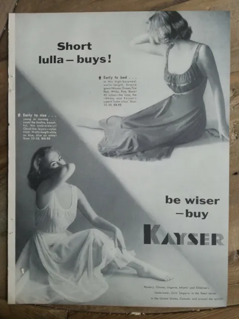 1954 WOMEN'S VAN Raalte lingerie gown 8870 you're a dream waking vintage ad  $9.99 - PicClick