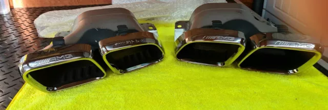 Mercedes C63  Chrome Facelift Exhaust Tips