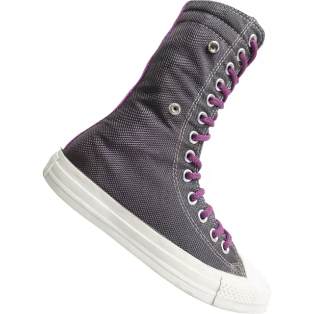 CONVERSE Women Chuck Taylor All-Star XHI Rabbit Sz 6 Grey/Purple Tall Knee-High