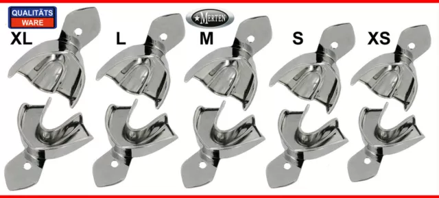 10 Abdrucklöffel glatt - nicht perforiert - Rim-Lock  XS-S-M-L-XL  2 x OK 2 X UK