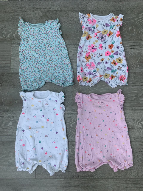Baby Girls Next Rompers x4 9-12Months Summer Bundle
