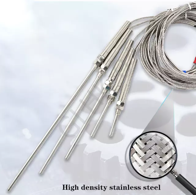 Thermocoupler Controller Sensor Probe stainless Temperature K Type 30 - 200mm