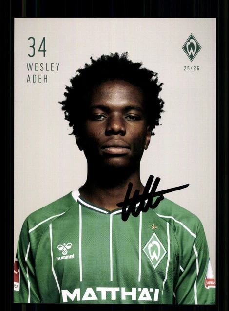WESLEY ADEH AUTOGRAMMKARTE Werder Bremen 2025-26 Original Signiert EUR ...