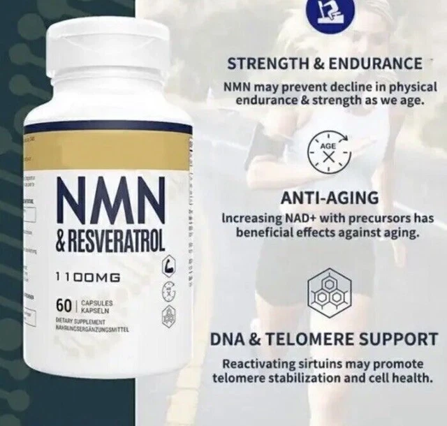 Buy LIVEMAX NMN Resveratrol 1100MG, Powerful Antioxidant Supplement For Heart Health & Anti-Aging, Enhanced With Black Pepper Extract For Superior Absorption