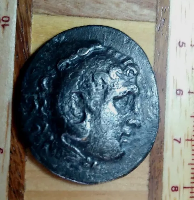 Ancient Greek Alexander the Great silver tetradrachm coin 30mm