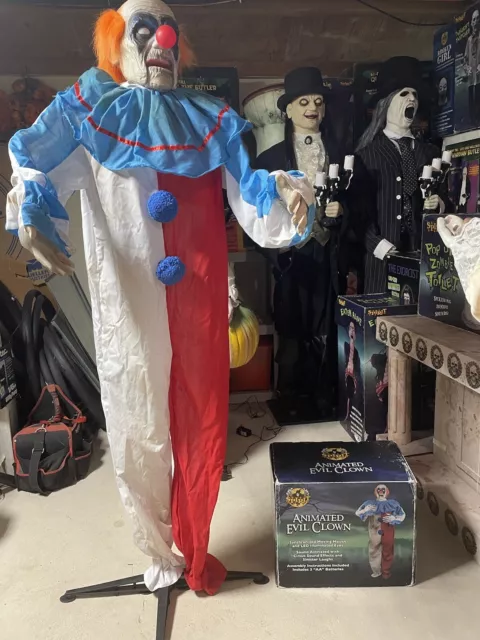 spirit halloween animatronic evil animated clown fully Works With Box