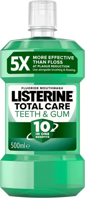 Enjuague bucal Listerine defensa de dientes y encías fresco como nuevo, 500 ml