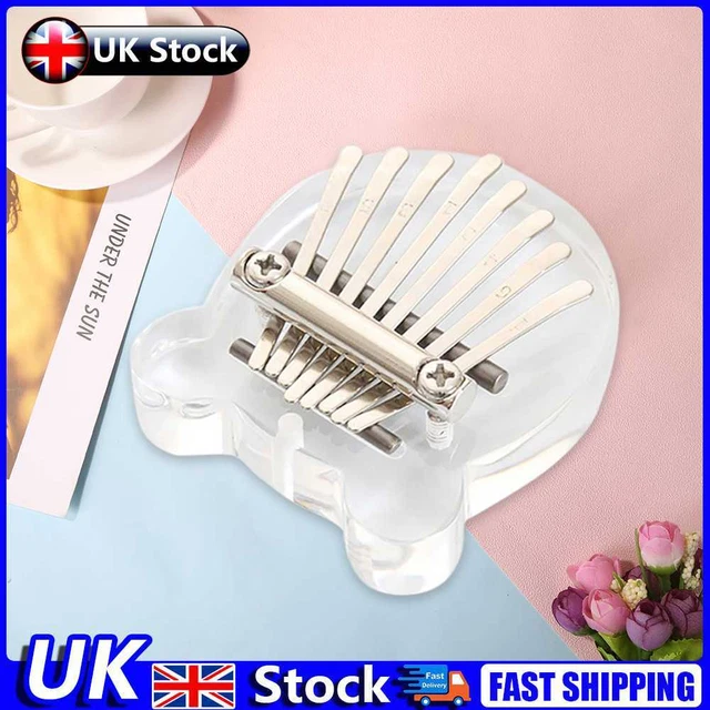 Mini Kalimba Thumb Piano Acrylic 8-tone Cute Finger Piano Music Gift (Bear) UK