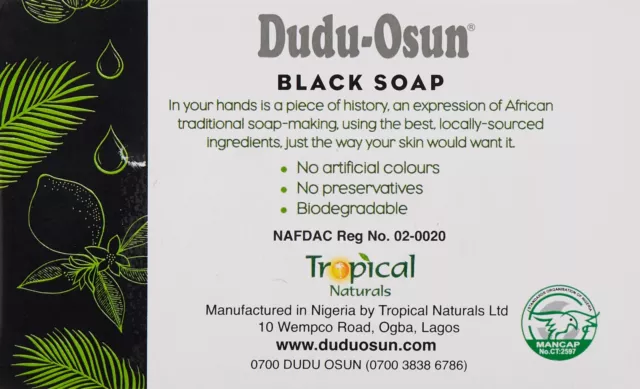 Tropical Naturals Dudu Osun Savon Noir 150 g 3