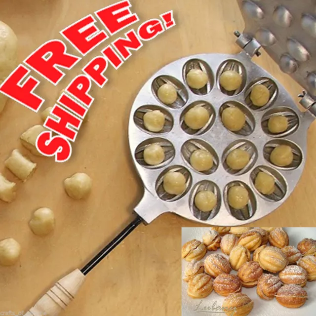 16pcs Pastry Maker Alu Oreshnitsa Орешница Russian Oreshki Baker Nutlets + GIFTS
