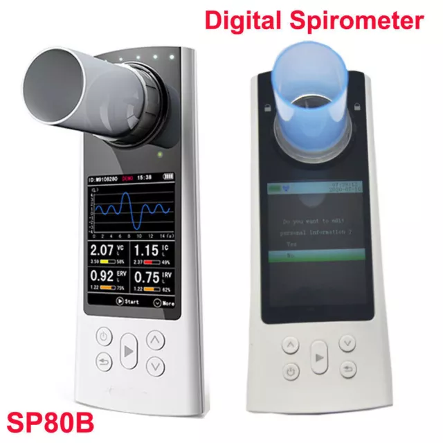 spiromètre Bluetooth fonction pulmonaire spirométrie manuelle app+Logiciel Sp80b