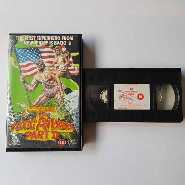 THE TOXIC AVENGER Part 2 VHS Video Tape 1989 Rare Cult Horror Virgin