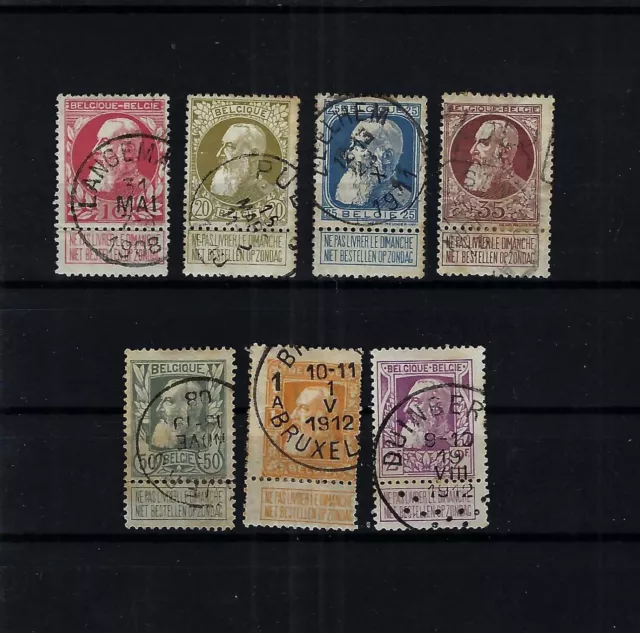 [M175448] Belgium N°74/80 Royalty USED COB € 45,00 2ND