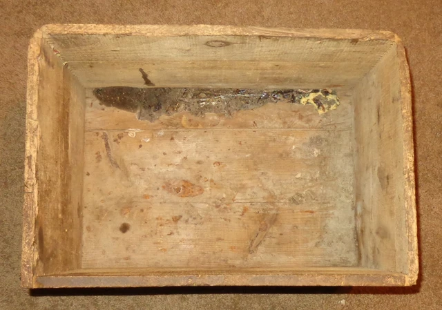 VINTAGE PRIMITIVE WOODEN ATLAS POWDER CO DYNAMITE EXPLOSIVES Crate Box DELAWARE 5