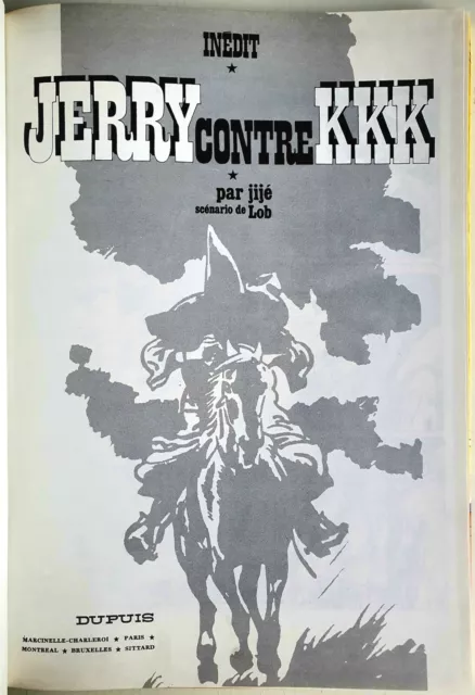 Jerry Spring T.04 [Grand Format] : Jerry Contre Kkk (Dupuis, Eo 1975) [Be] 3