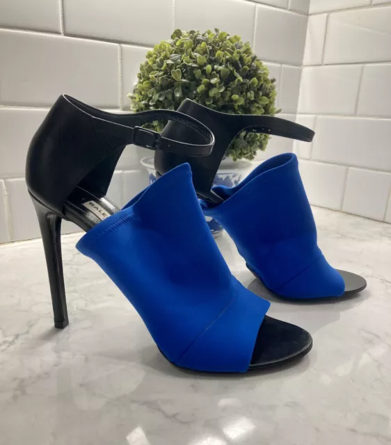 Balenciaga  Blue & Black Neoprene Glove Sandal Size 37.5 Open Toe