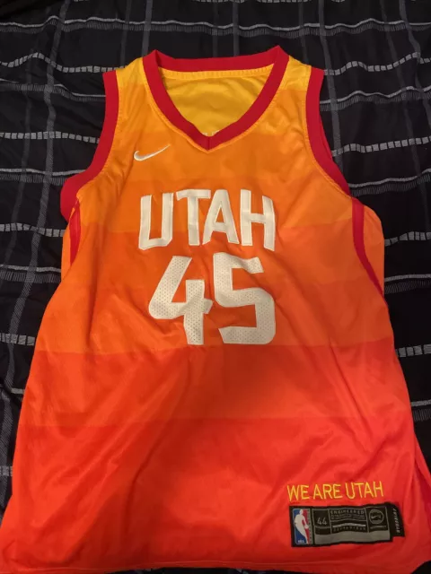 Nike, Shirts, Nike Utah Jazz Swingman City Edition Jersey Size 44  Orangeyellow