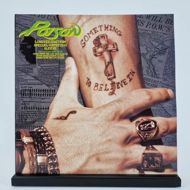 Poison – Something To Believe In - UK - 1990 - 12" Vinyl Record - NM/VG+