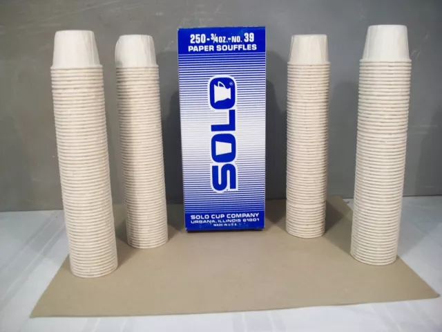 1 Box Of 3/4 Oz Disposable Portion Paper Souffle Cups (250 Each)