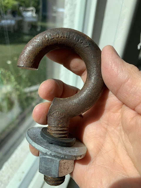 4” C Bolt Iron Vulcan Forged in US Hardware Repurpose Nautical 070P 7389 2