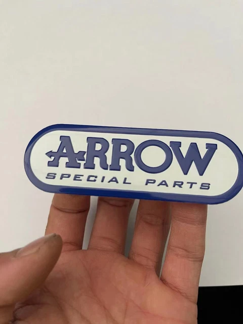 ARROW 3D Badge Sticker Graphic Decal Silencer White Blue Mrn123 $9.50 ...