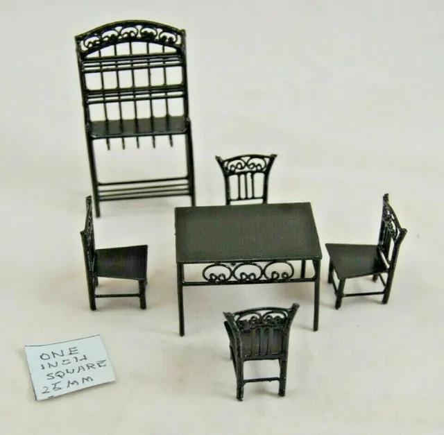 Half Scale 1/24    DINING ROOM SET     EIWF470 dollhouse miniature 6pc furniture