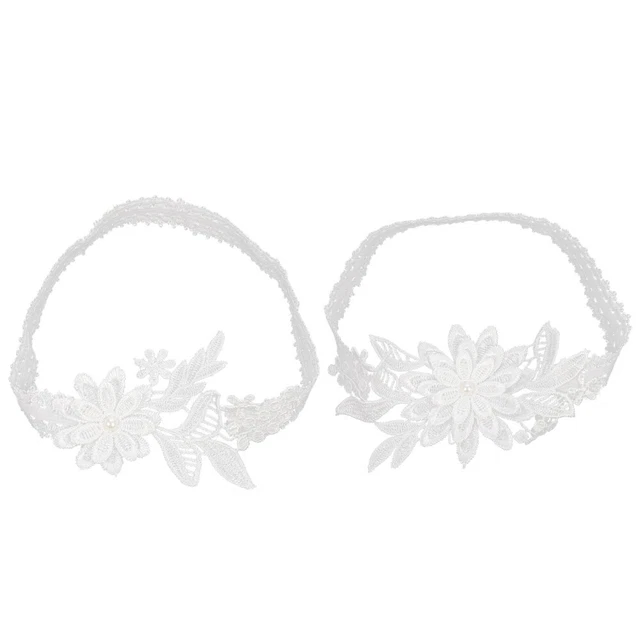 Spose raso fiocco calze fasce gambe in pizzo anello gamba tessuto sposa