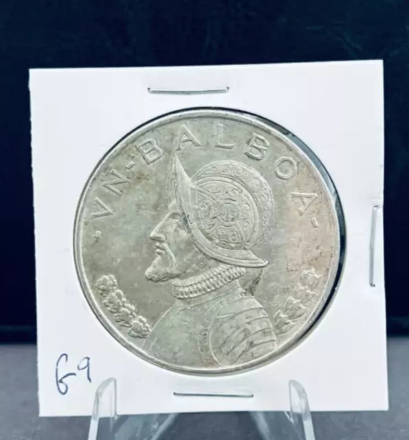 1947 Panama 1 Balboa Silver coin - Beautiful Coin (Lot G 9)