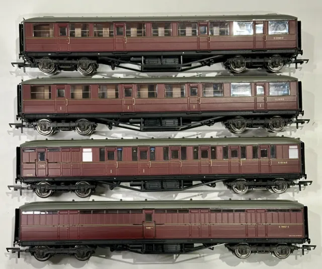 Hornby Rake Of 4 BR (Ex LNER) Maroon Coaches R4568 R4567 R4566 R4531C Immaculate