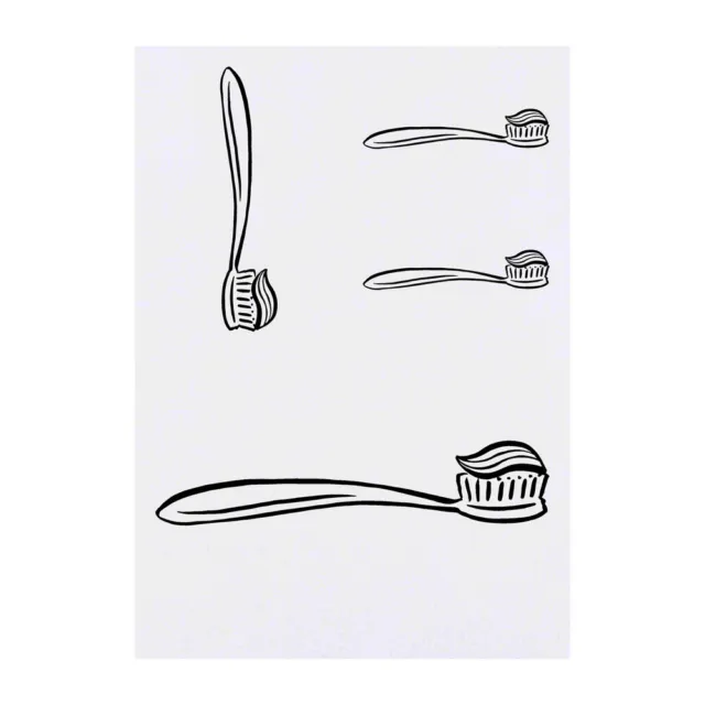 'Pasta de dientes en cepillo' Tatuajes Temporales (TO024125)