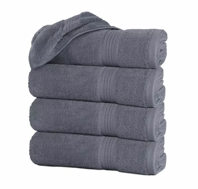 6 Pack Premium Hand Towels 16 x 28 Inches Ring Spun Cotton 600 GSM