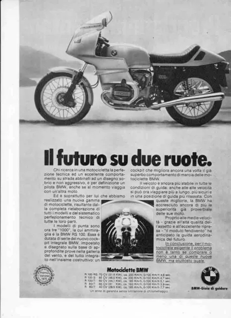 advertising Pubblicità -MOTO BMW R100 '77-MAXIMOTO MOTOSPORT  EPOCA MOTO VINTAGE