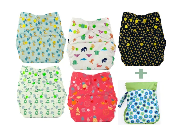 Bumberry Pocket Cloth Diapers Reusable, Adjustable,Machine Washable for Baby ...