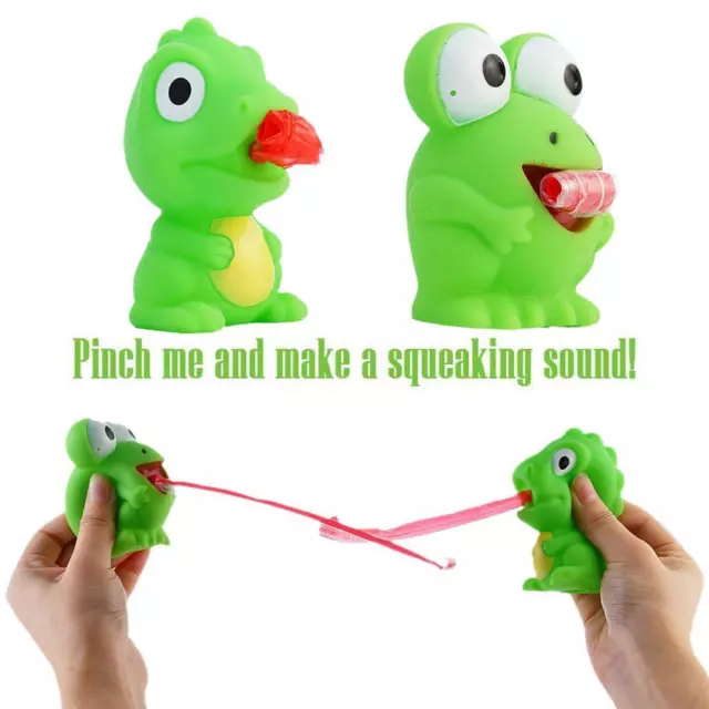 Dinosaur/Frog Squeeze Toy Stress Relief Toy Rebound Animal Toy Fidget T✨ L8Y4