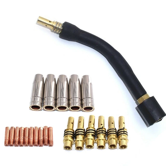 Kit 19 Pièces Soudure MIG/MAG - Buses, Pointes Contact AK-15/MB-15, Outil