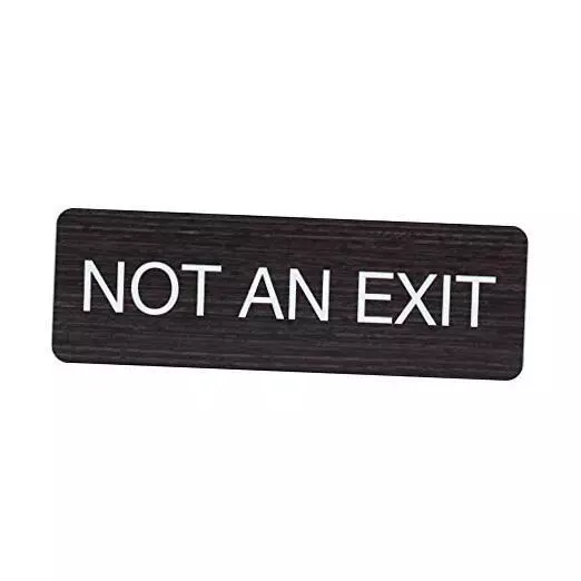 Not an Exit Indoor Easy Adhesive Mount Dark Woodgrain Please Use Other Door