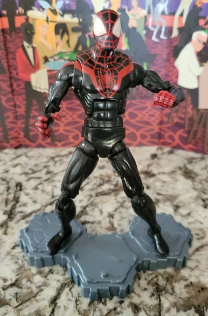 Marvel Legends Walmart Exclusive Ultimate Miles Morales Spiderman Figure & Stand Marvel Legends Walmart Exclusive Ultimate Miles Morales Spiderman Figure & Stand