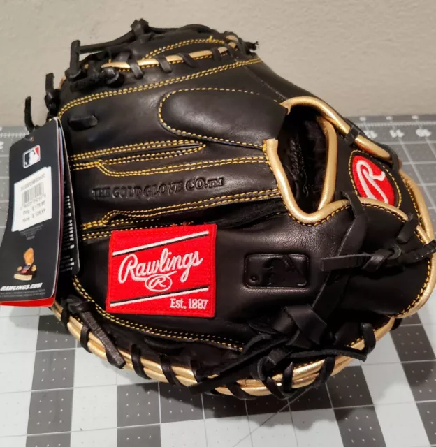 NWT Rawlings 32.5" GG Elite Catcher's Mitt GGE325BGCM Gold Glove Black RHT 3