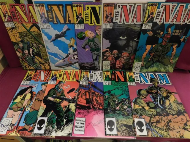 Nam 11 12 13 14 15 16 17 18 19 20 Marvel Comic Run Murry Beatty Camp 1987 Vf/Nm