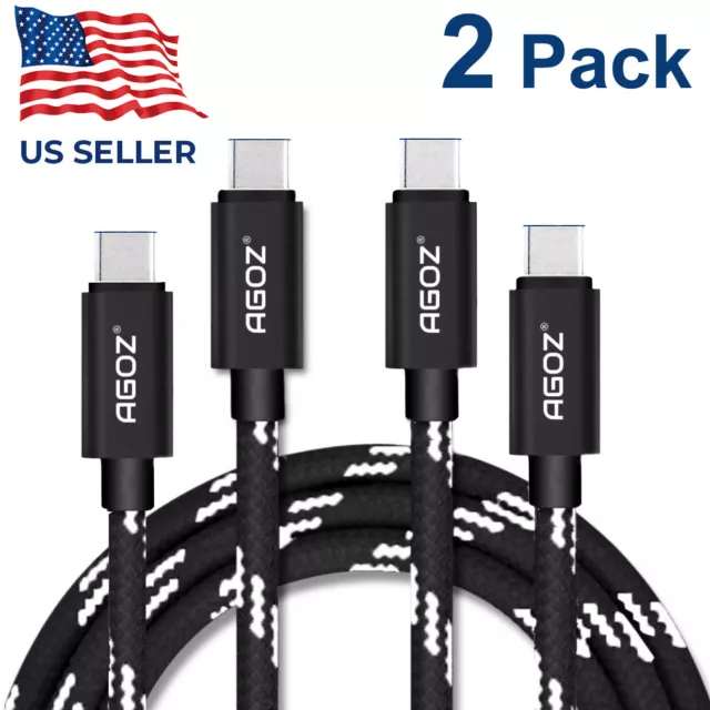 2Pack USB C to USB C Cable Fast Charger for Samsung Galaxy S24 S23 S22 S21 A54